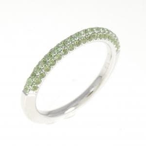 K18WG グリーンガーネット リング 0.53CT