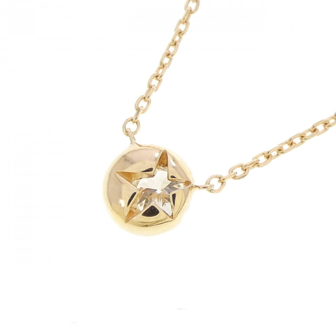 スタージュエリー ムーンセッティング ネックレス 0.14CT