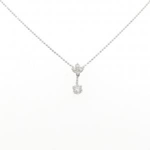 PT900/PT850 フラワー ダイヤモンド ネックレス 0.323CT