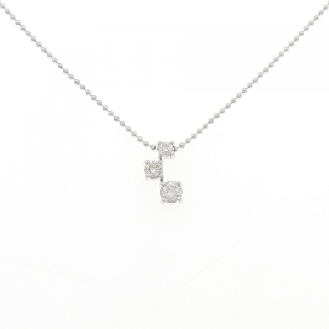 K18WG ダイヤモンド ネックレス 0.31CT