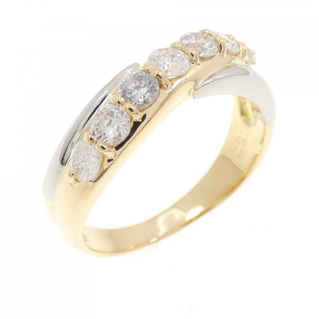 K18YG/PT900 ダイヤモンド リング 0.52CT