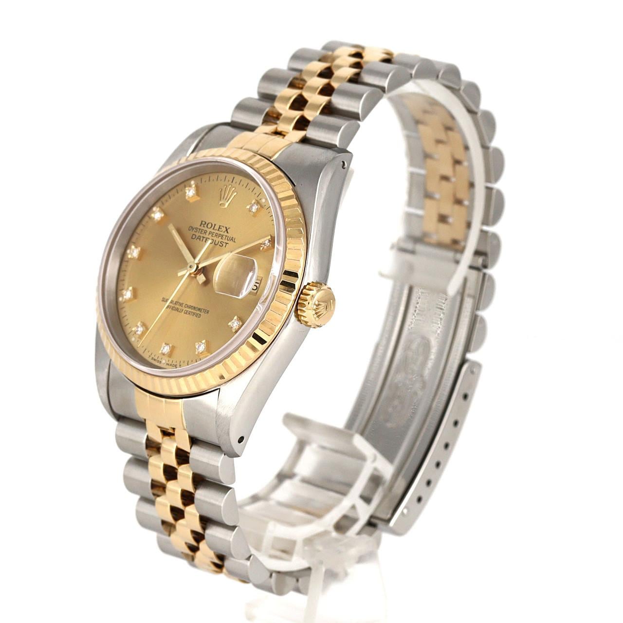 ロレックス デイトジャスト 16233G. SSxYG 自動巻 X番