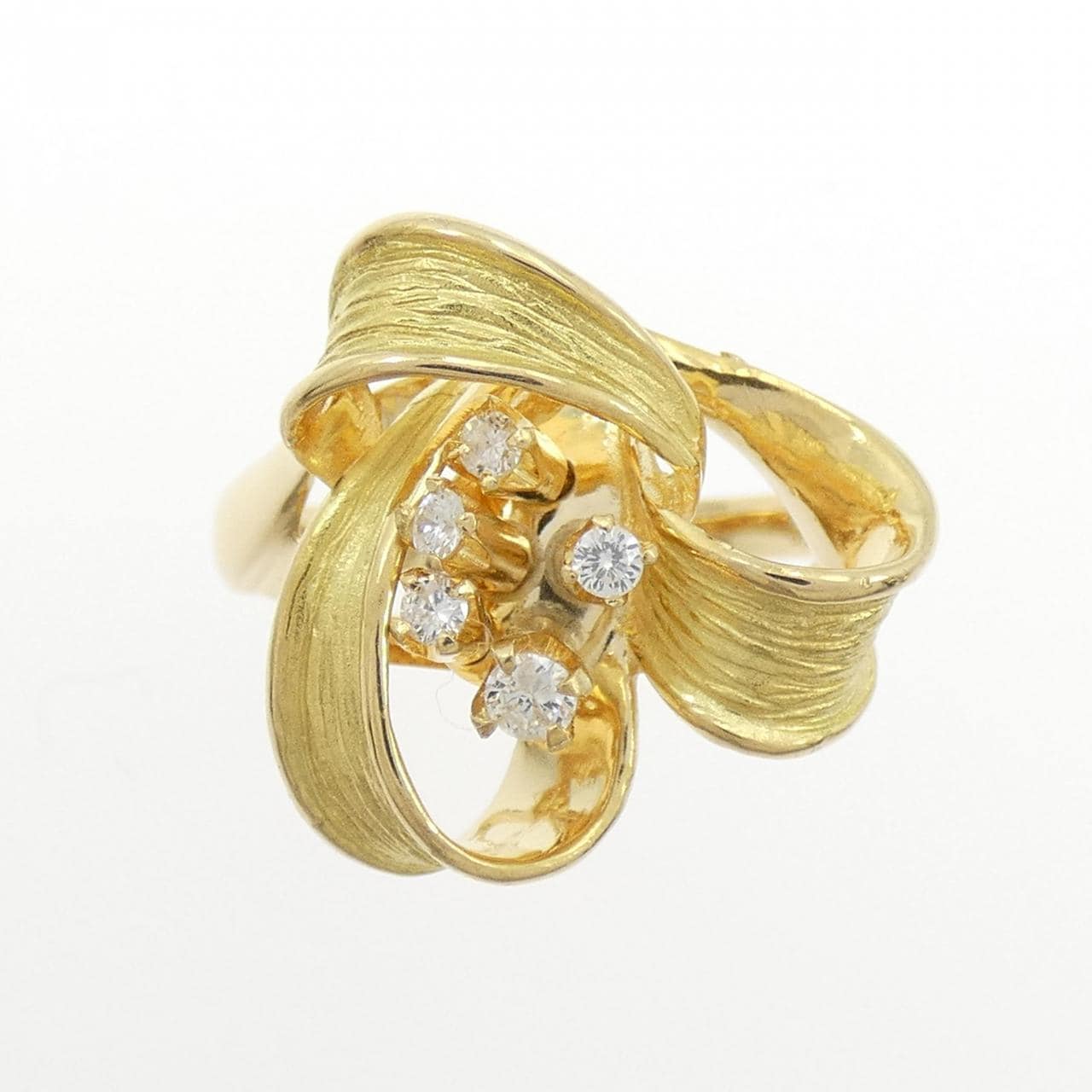 K18YG ダイヤモンド リング 0.12CT