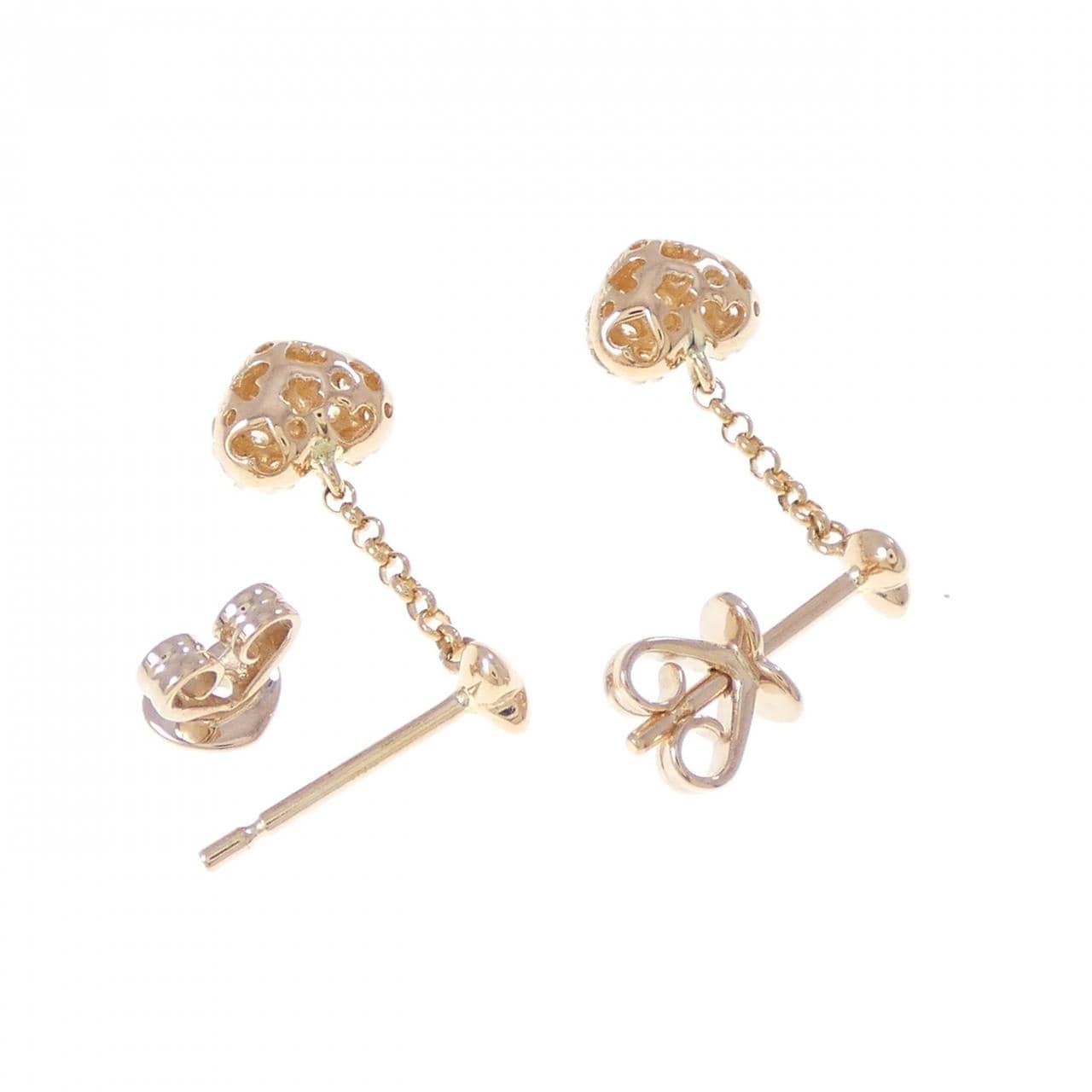 ポンテヴェキオ ハート ダイヤモンド ピアス 0.30CT