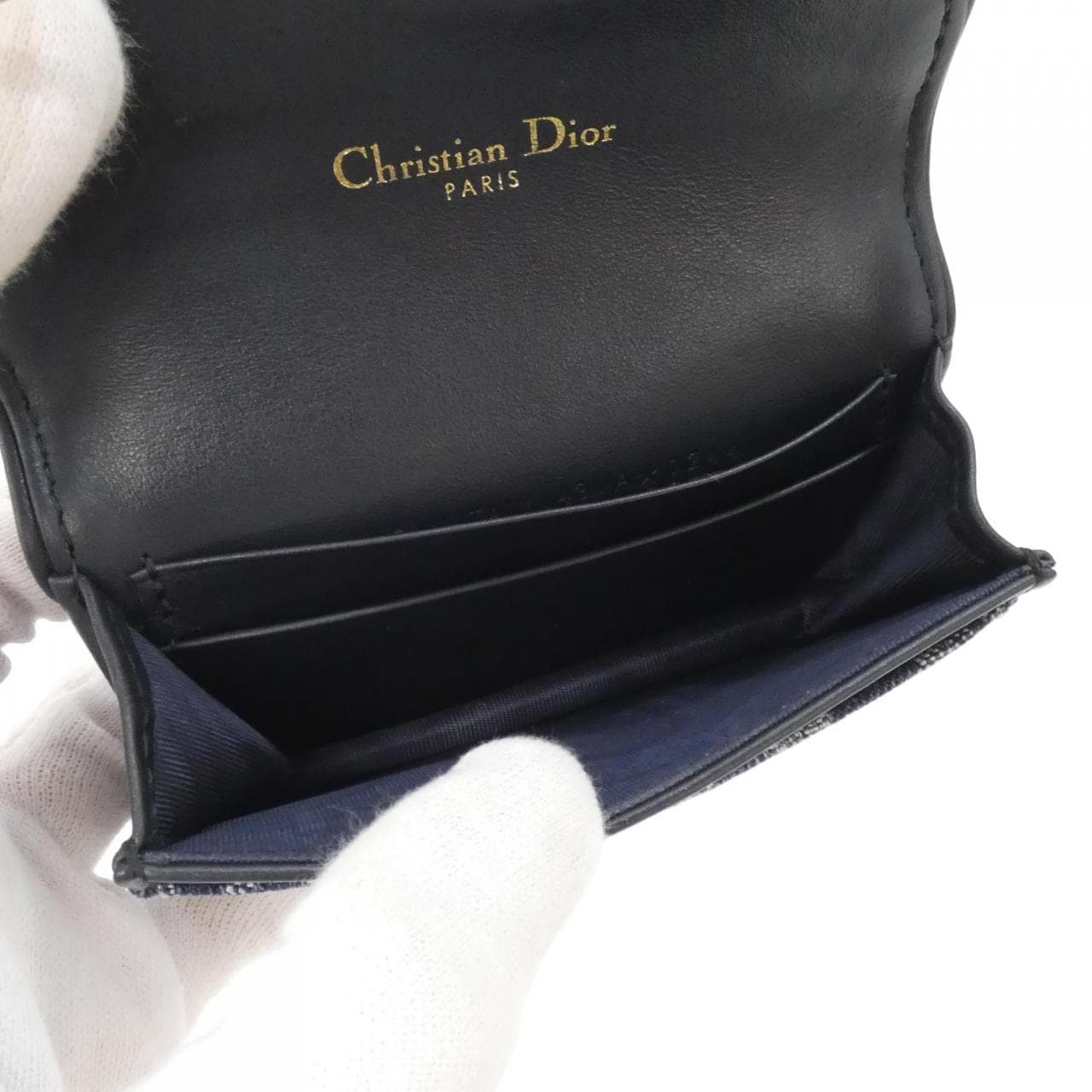 クリスチャンディオール DENIM DIOR OBLIQUE サドル ブルーム S5611CDCE カードケース