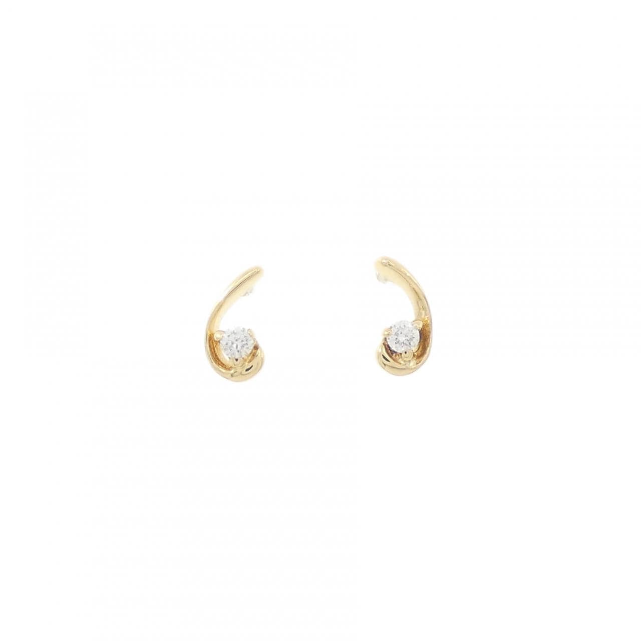 K18YG ダイヤモンド ピアス 0.02CT