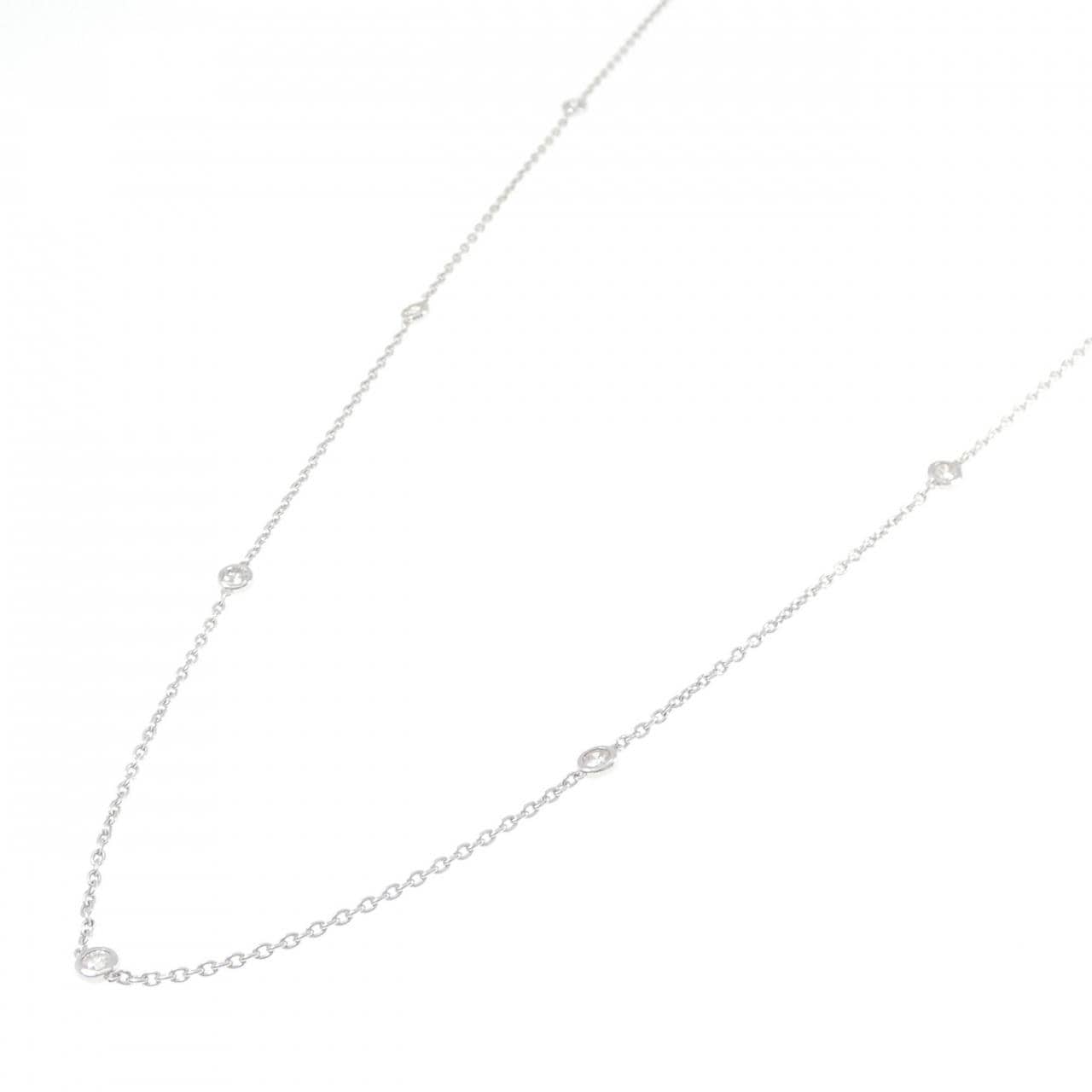 K18WG ダイヤモンド ネックレス 1.06CT