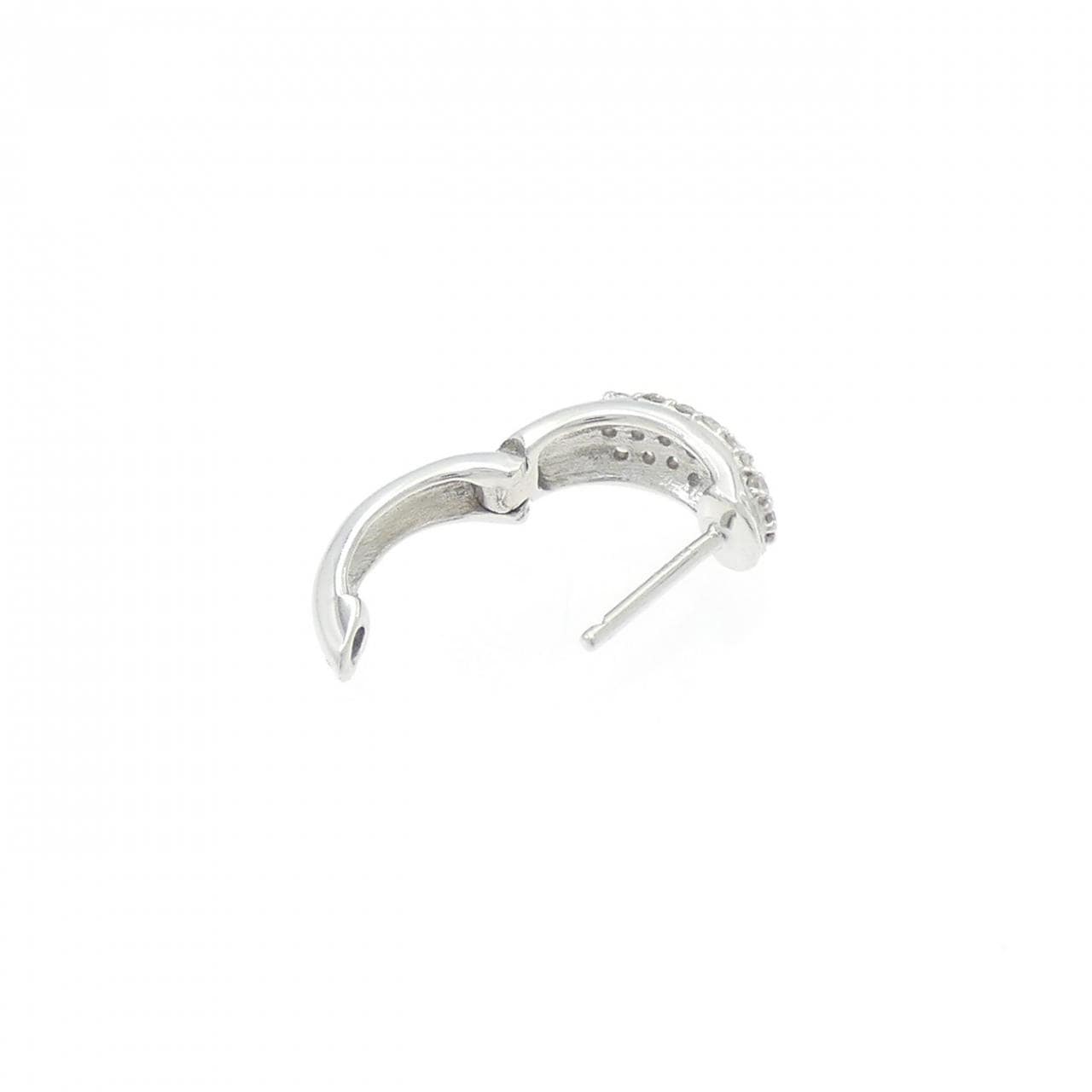 K18WG ダイヤモンド ピアス 0.15CT 片耳