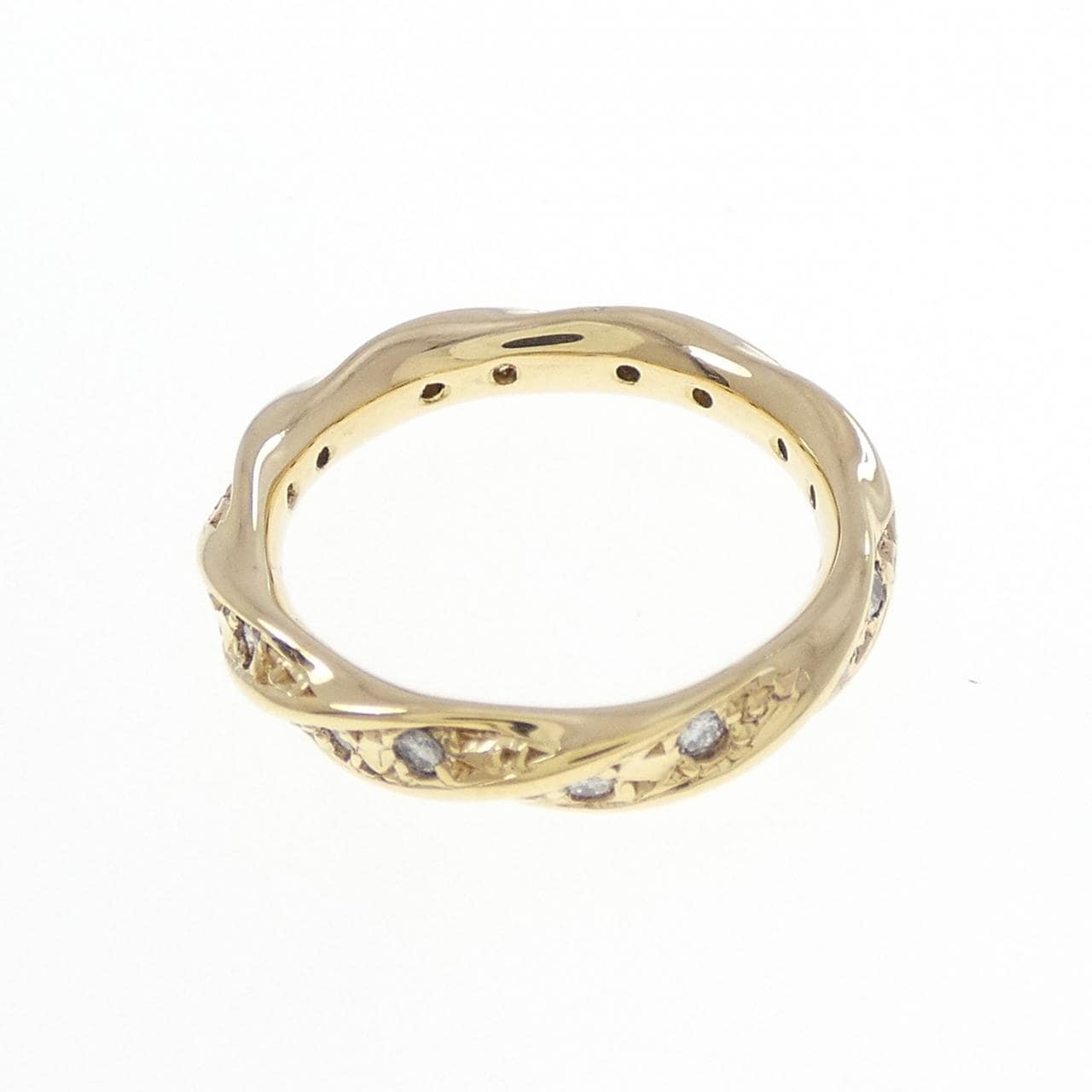 K18YG フルエタニティ ダイヤモンド リング 0.16CT