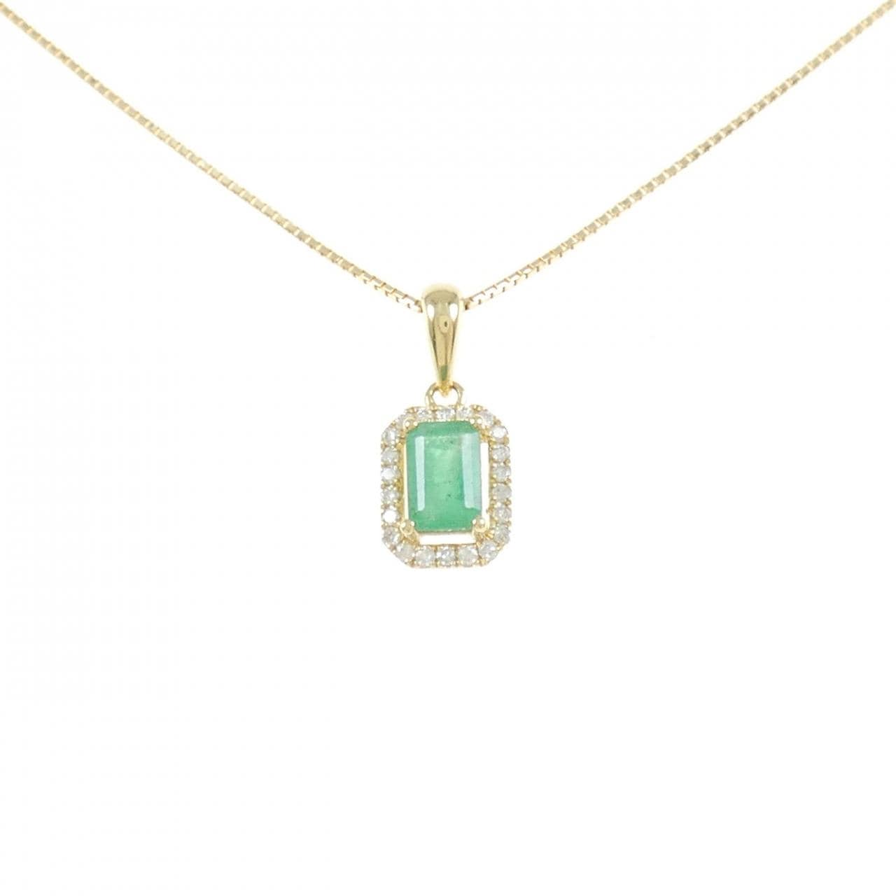 K18YG エメラルド ネックレス 0.59CT