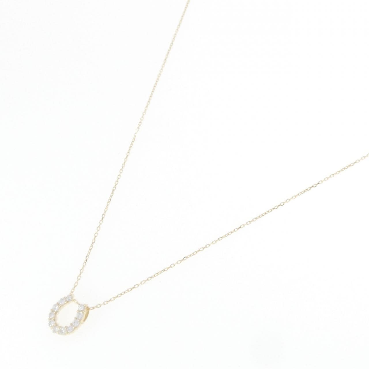 【リメイク】K10YG ホースシュー ダイヤモンド ネックレス 0.20CT