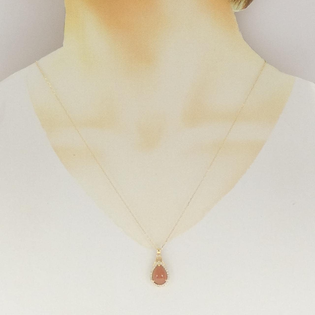 K18YG ロードクロサイト ネックレス 3.50CT
