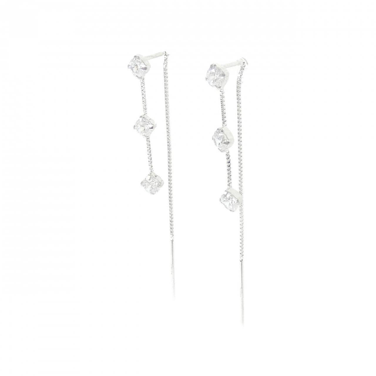 K14WG キュービック ピアス