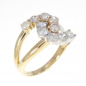 K18YG/PT ダイヤモンド リング 1.05CT