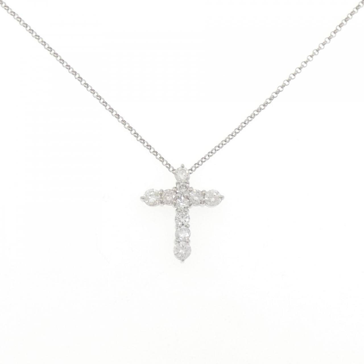 PT900/PT850 クロス ダイヤモンド ネックレス 1.00CT