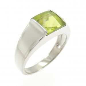 K18WG ペリドット リング