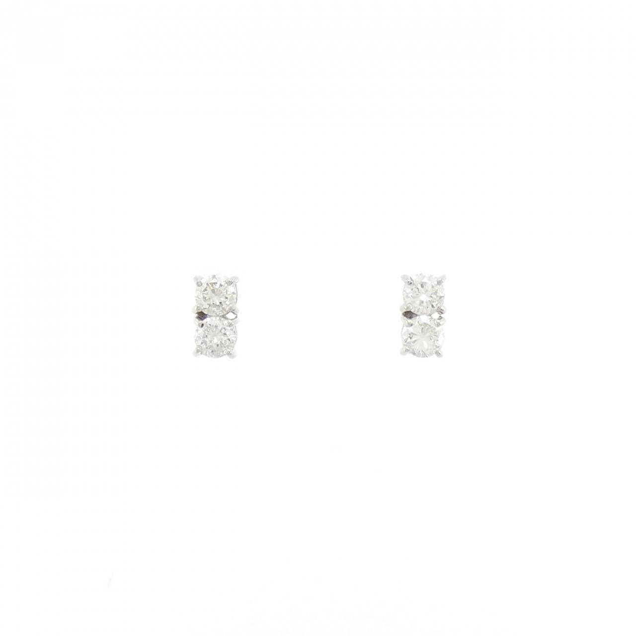 【リメイク】PT ダイヤモンド ピアス 0.32CT