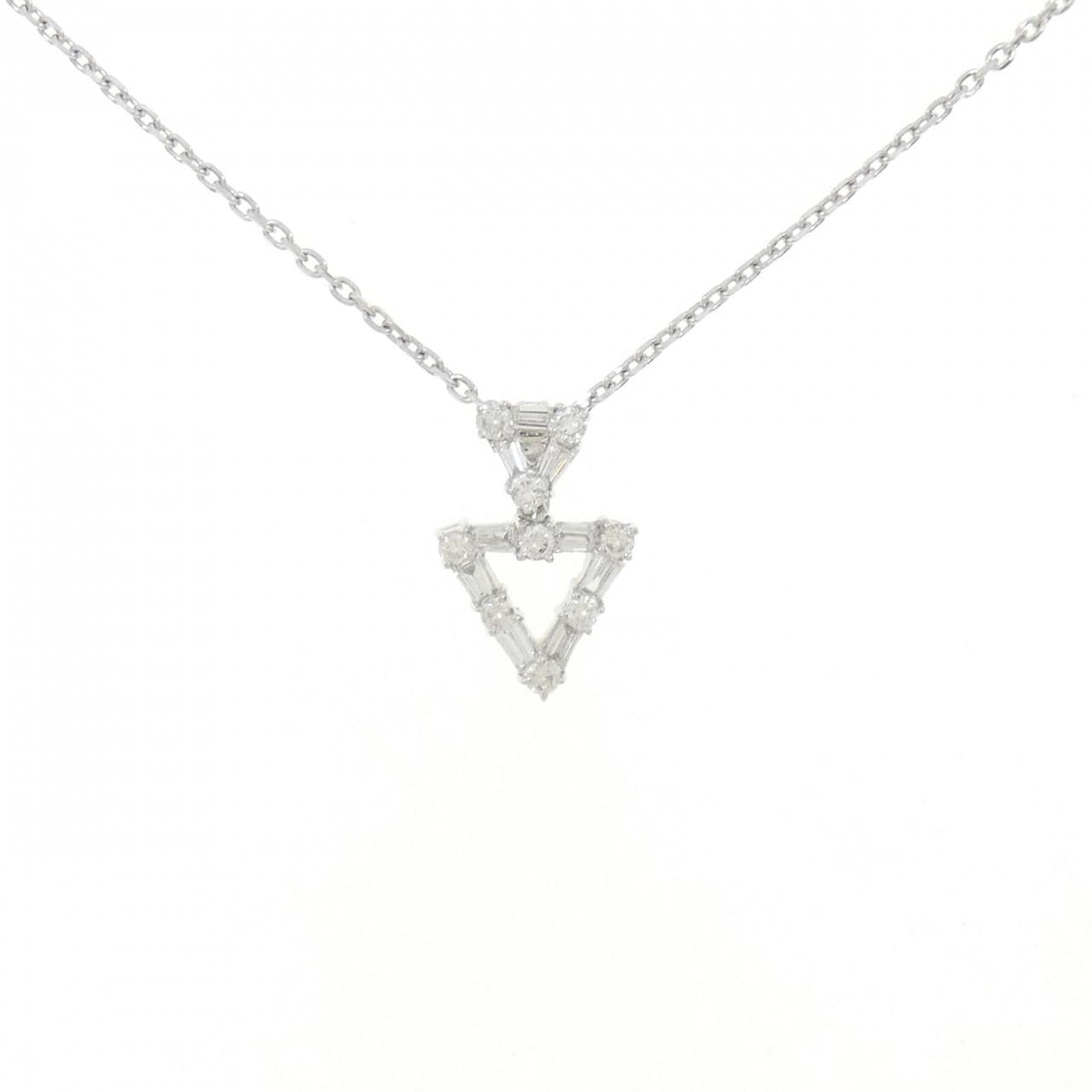 K18WG ダイヤモンド ネックレス 0.71CT