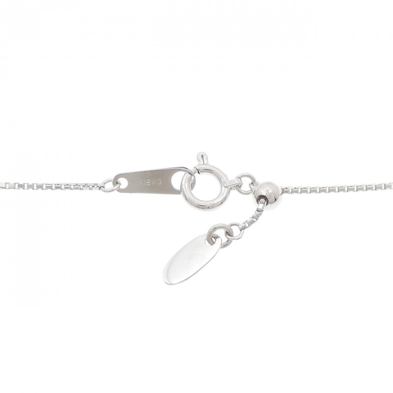 K18WG クロス ダイヤモンド ネックレス 0.98CT