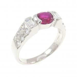 PT900 ルビー リング 0.871CT