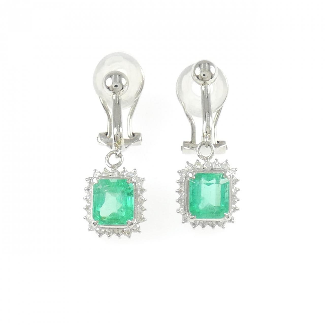 PT900 エメラルド イヤリング 2.13CT