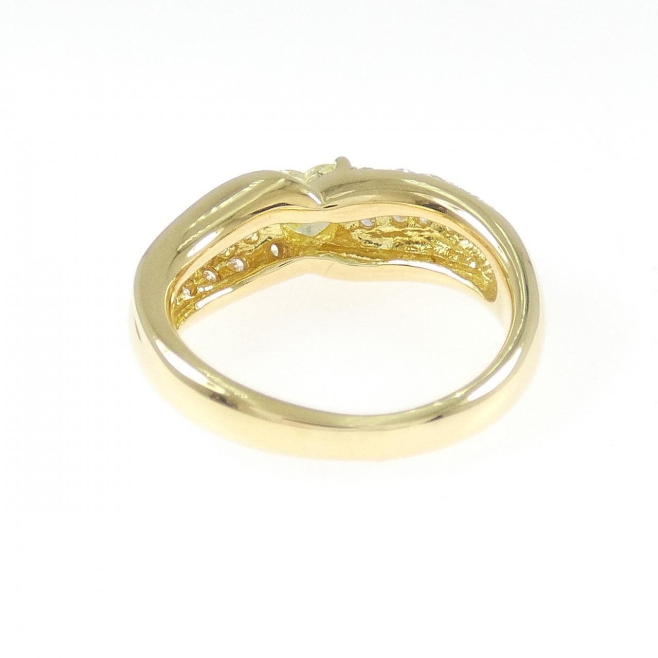 K18YG ハート ダイヤモンド リング 0.398CT