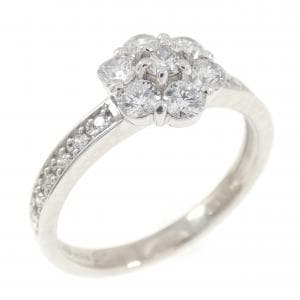 PT900 フラワー ダイヤモンド リング 0.65CT