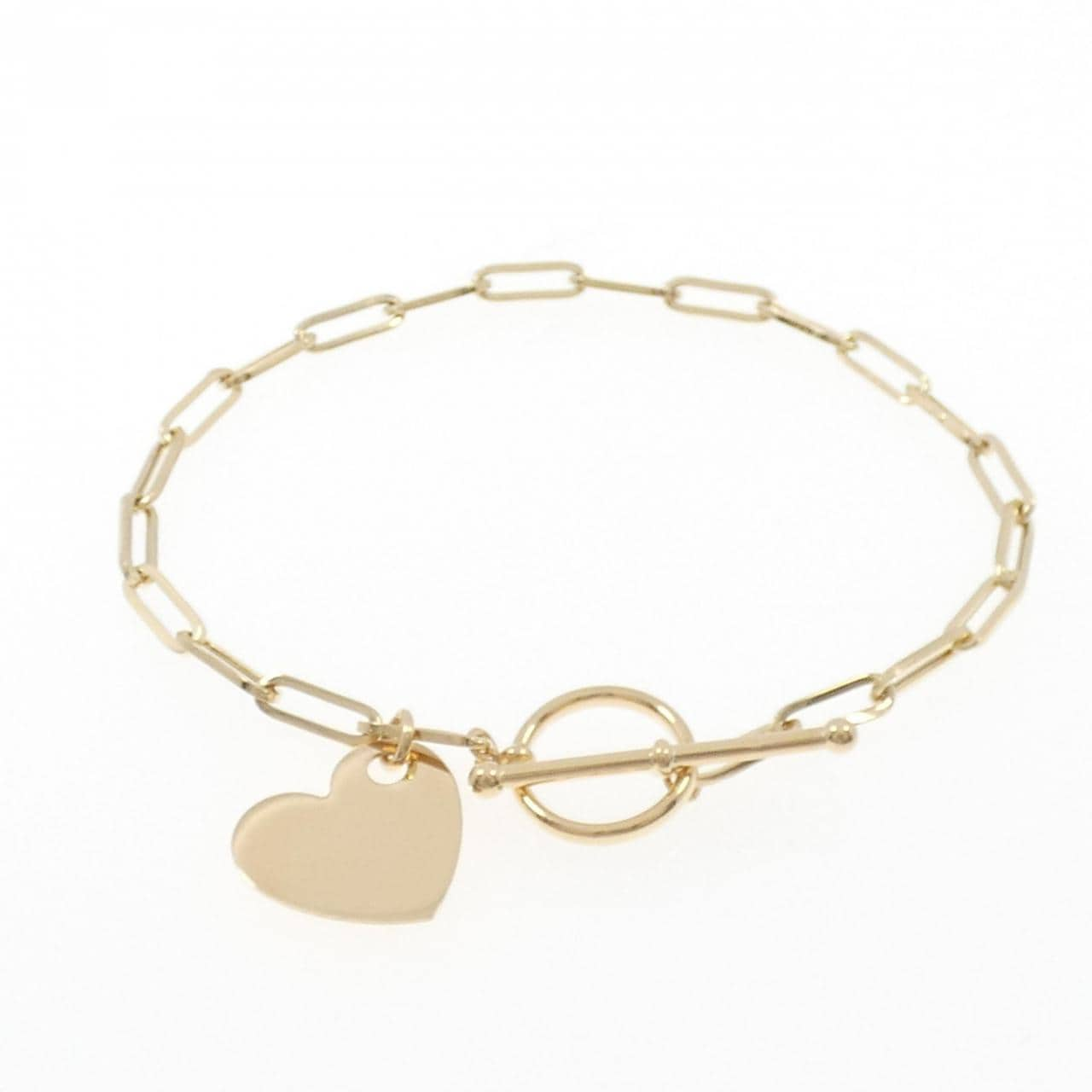 K18YG heart bracelet