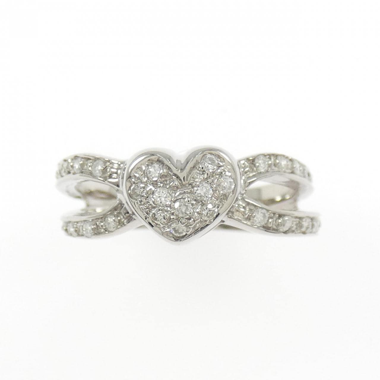 750WG ハート ダイヤモンド リング 0.30CT