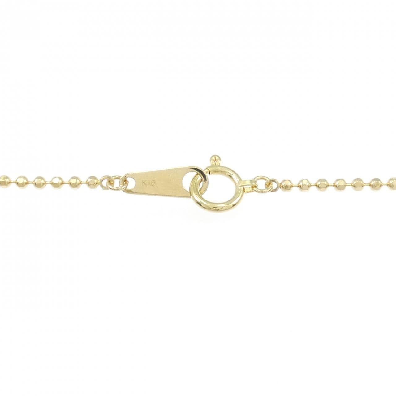 K18YG ball chain necklace