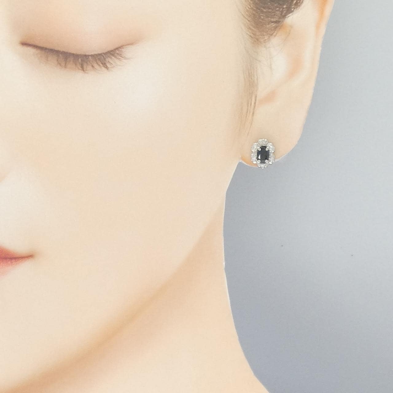 PT900 サファイヤ ピアス 1.00CT