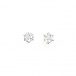 【リメイク】PT900/ST ダイヤモンド ピアス 0.311CT 0.315CT D VVS1-VVS2 VG
