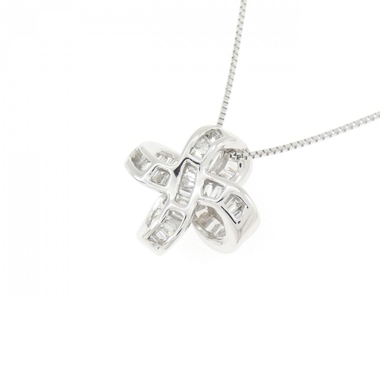 K18WG ダイヤモンド ネックレス 0.25CT