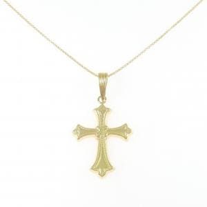 K18YG cross necklace