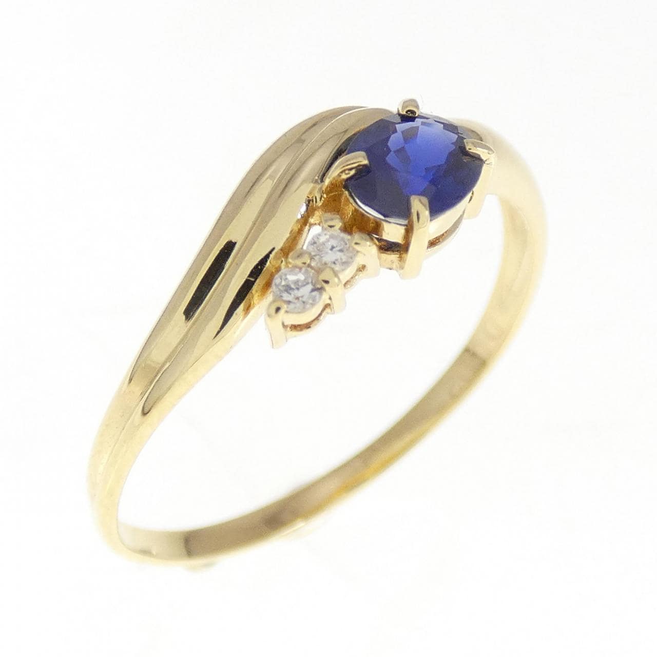 K18YG sapphire ring