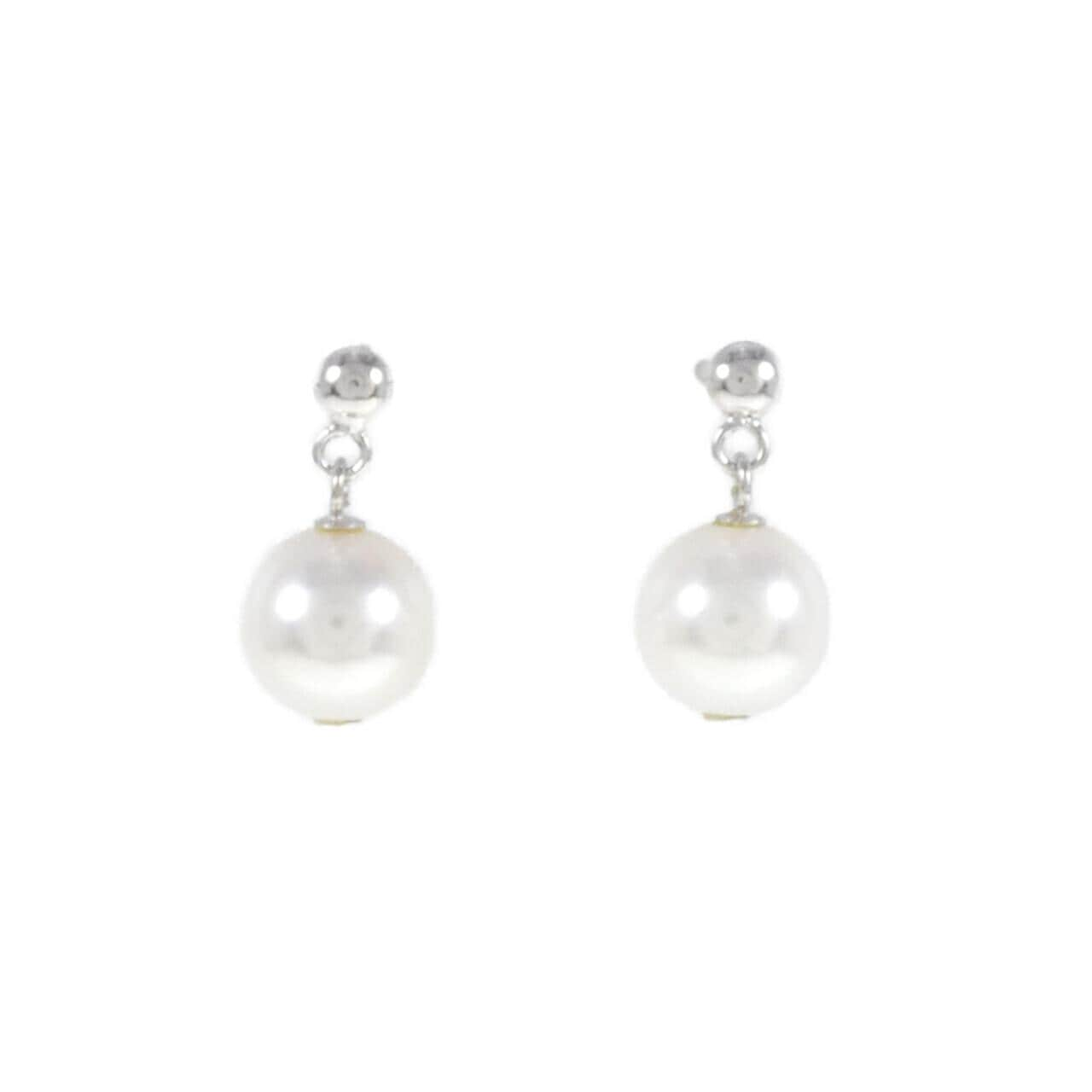 K14WG Akoya pearl earrings 7.5mm