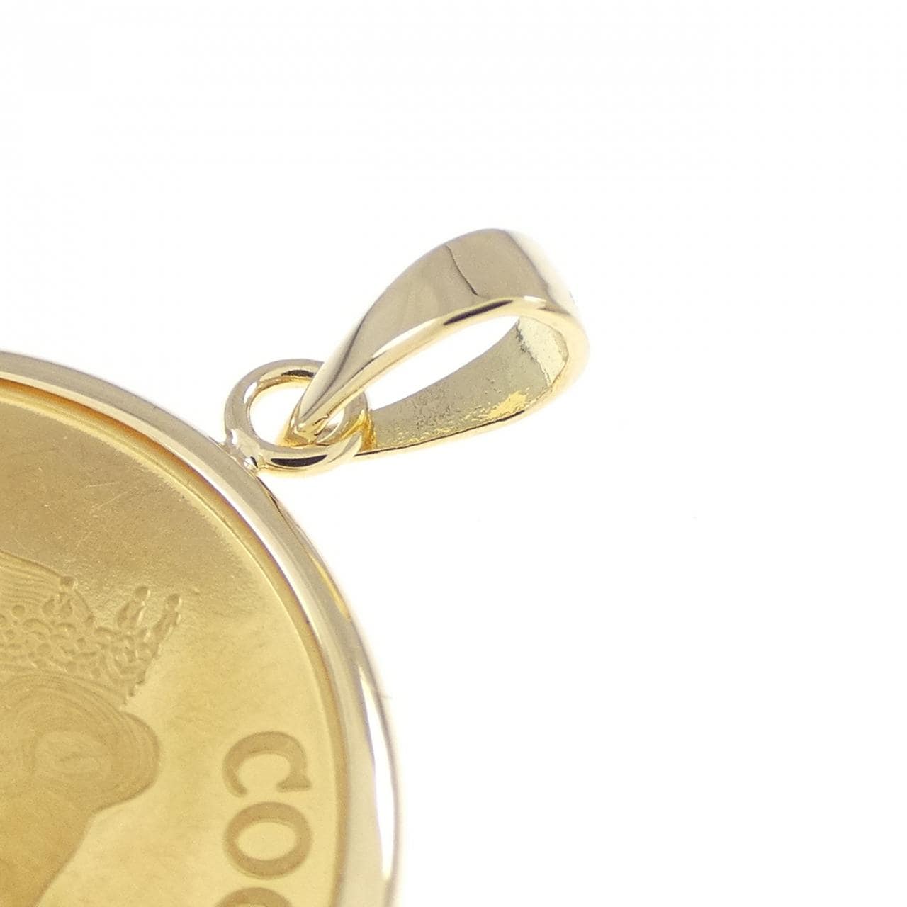 K18YG(枠) コイン ペンダント