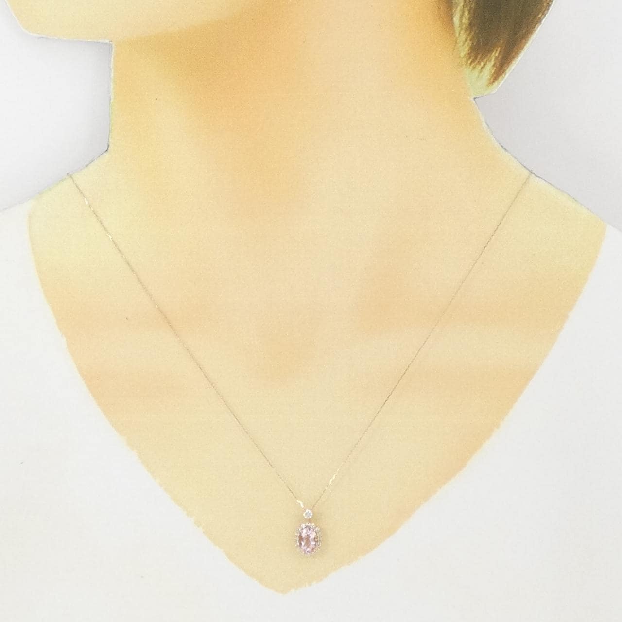 【新品】K18PG モルガナイト ネックレス 0.74CT