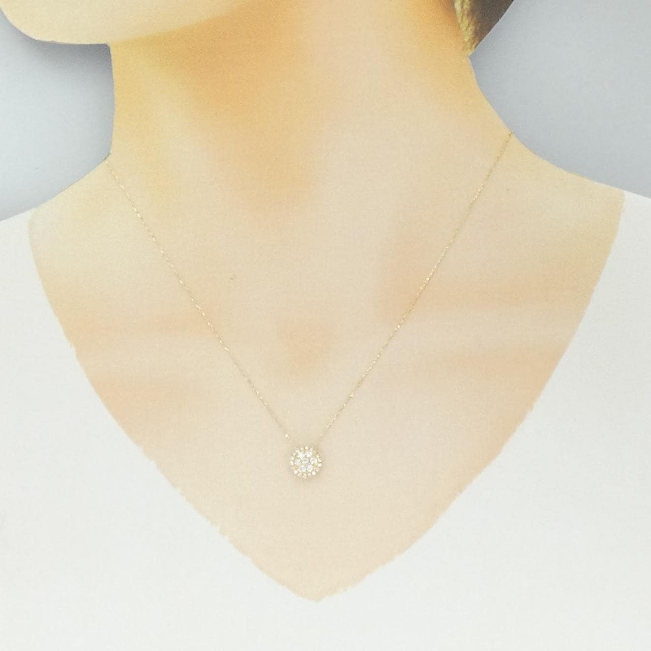 【リメイク】K18YG ダイヤモンド ネックレス 0.30CT