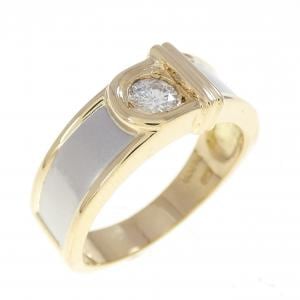 K18YG/PT900 ダイヤモンド リング 0.16CT