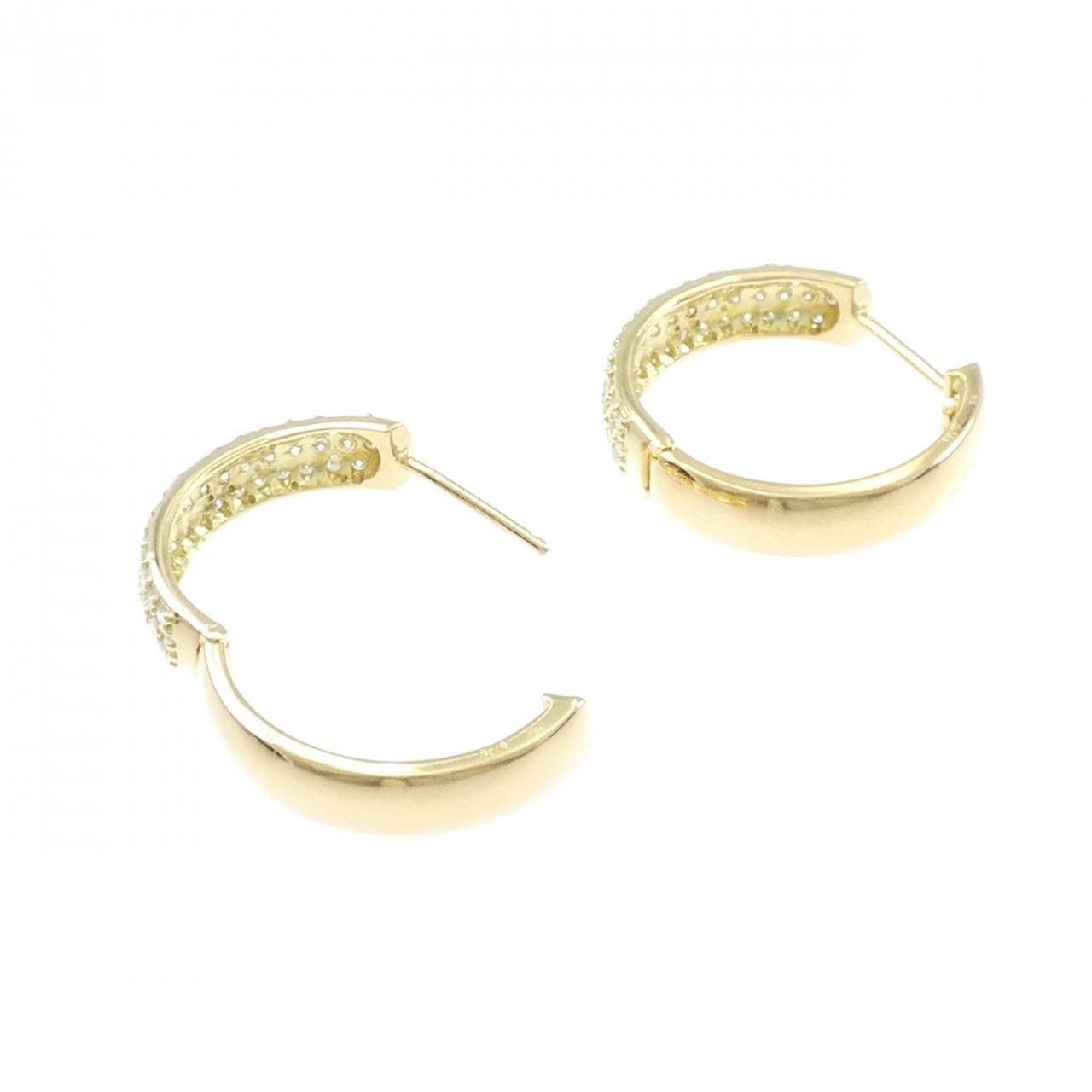 K18YG パヴェ ダイヤモンド ピアス 1.50CT
