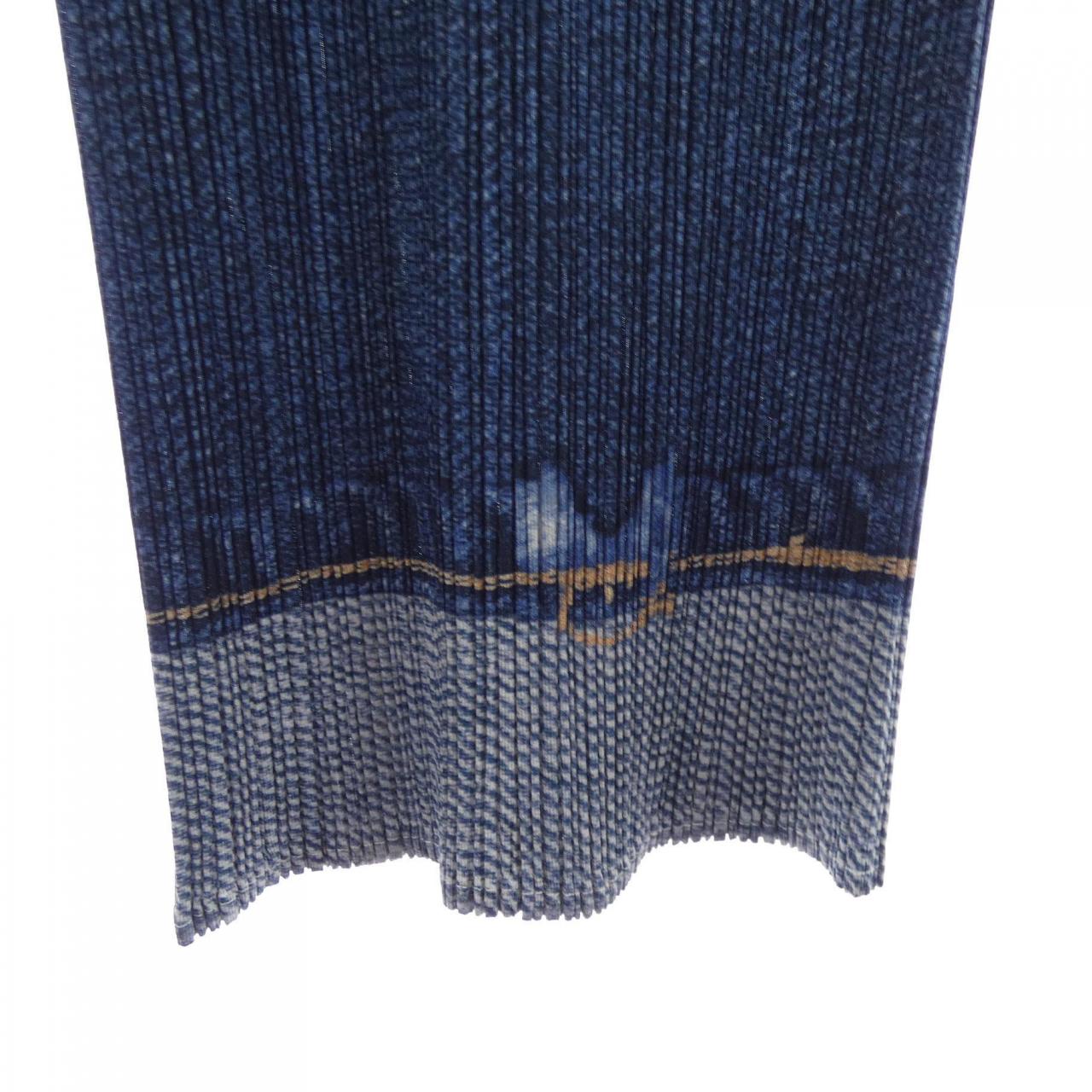 【ヴィンテージ】プリーツプリーズ PLEATS PLEASE 2001 デニム転写プリント PP12-JF254 パンツ