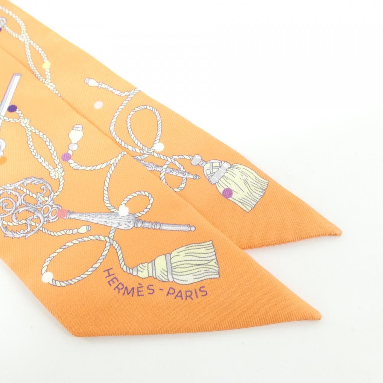 【未使用品】エルメス LES CLES A POIS ツイリー 063871S スカーフ