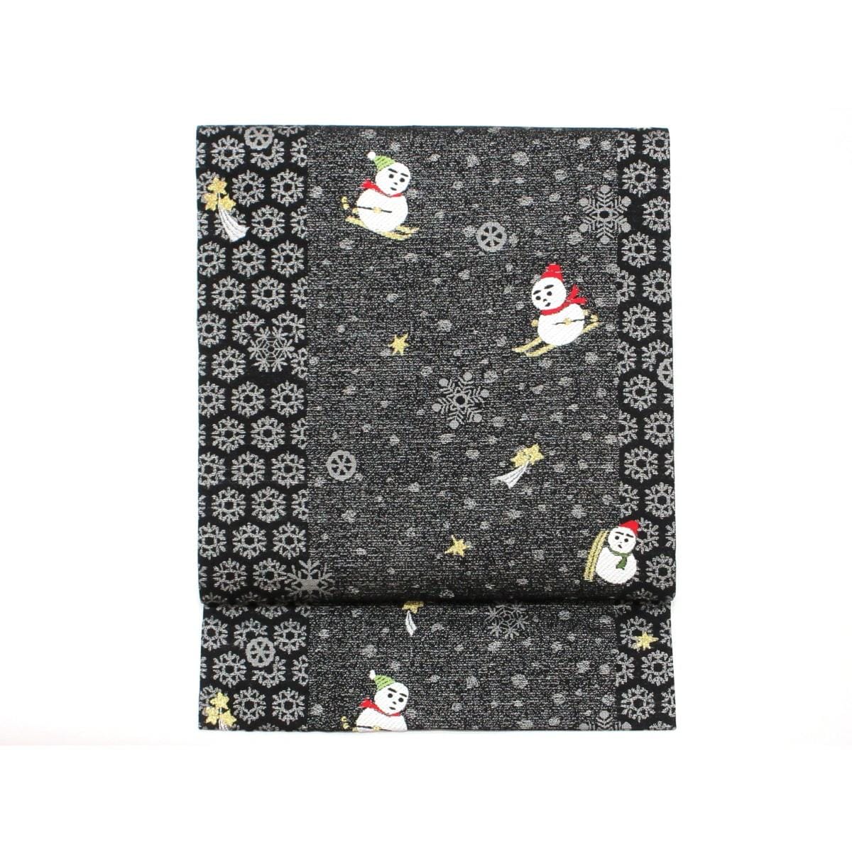 【未使用品】名古屋帯　雪だるま