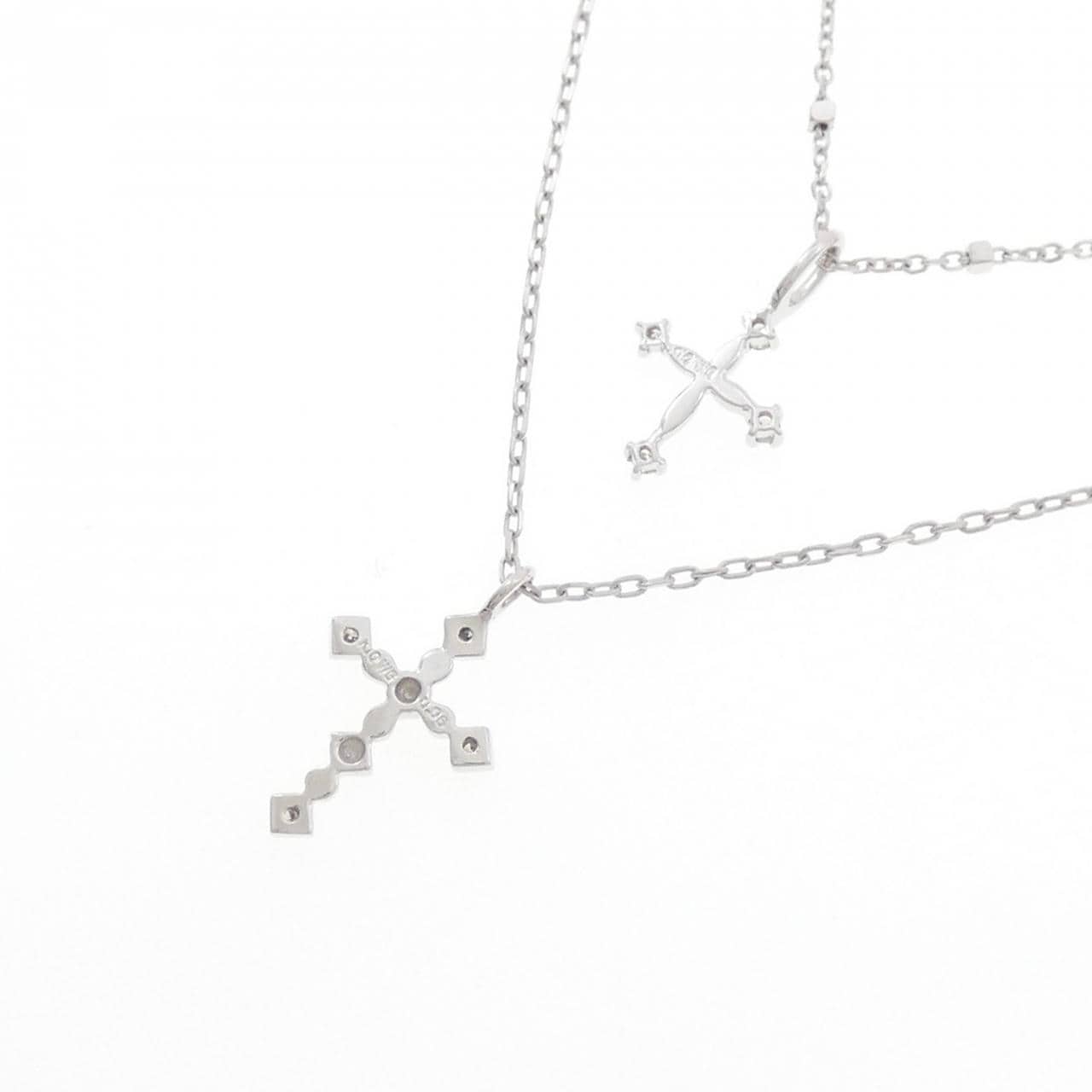 K10WG/K18WG ダイヤモンド ネックレス 0.06CT