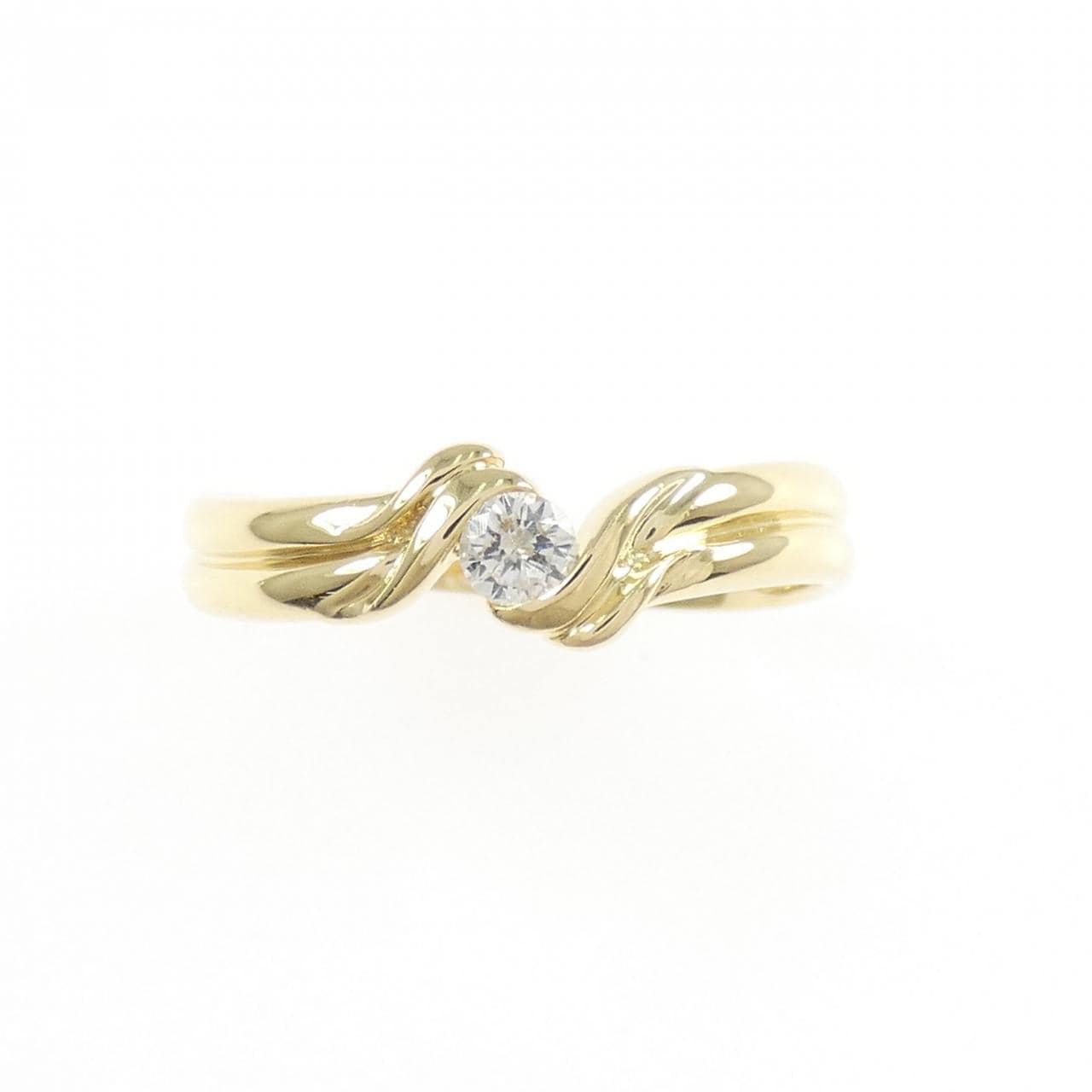 K18YG ダイヤモンド リング 0.08CT