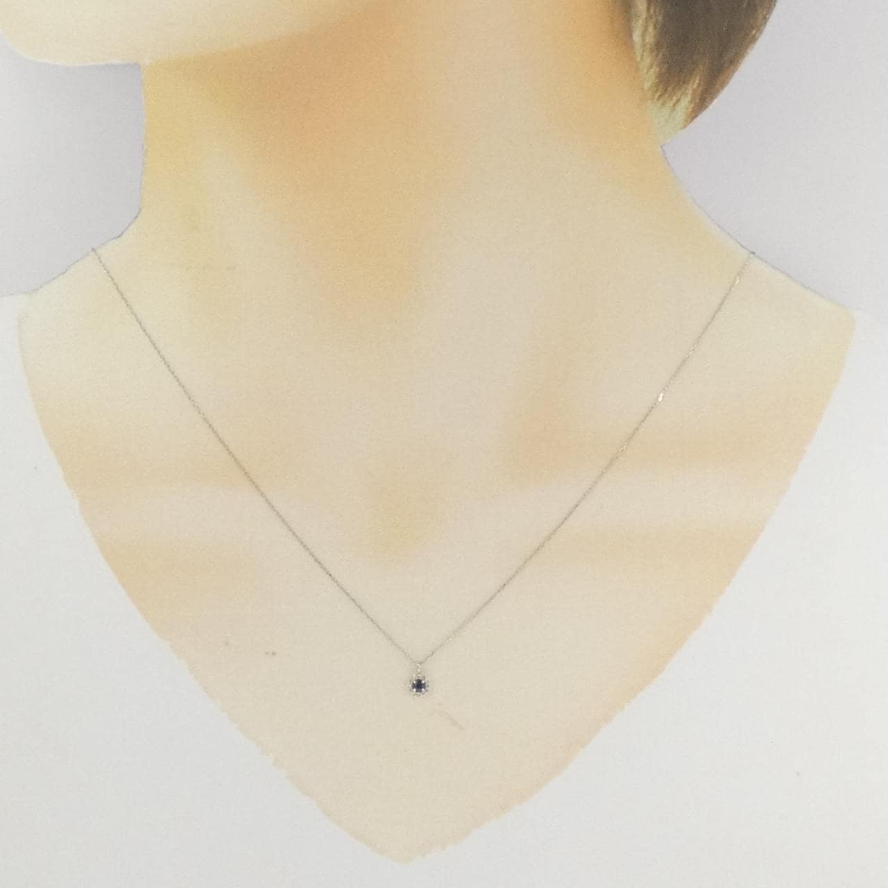 【新品】PT900 サファイヤ ネックレス 0.05CT