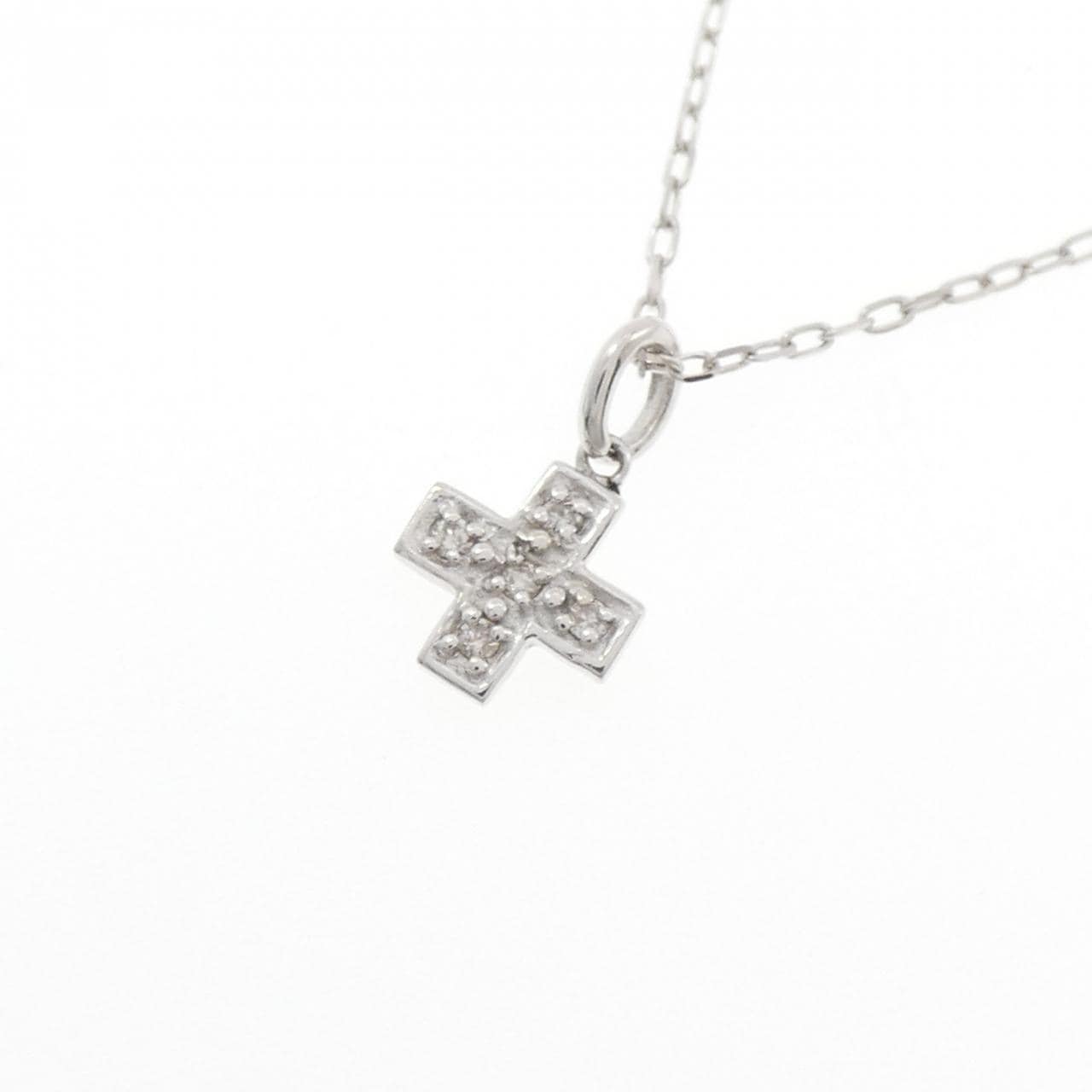 K18WG ダイヤモンド ネックレス 0.03CT