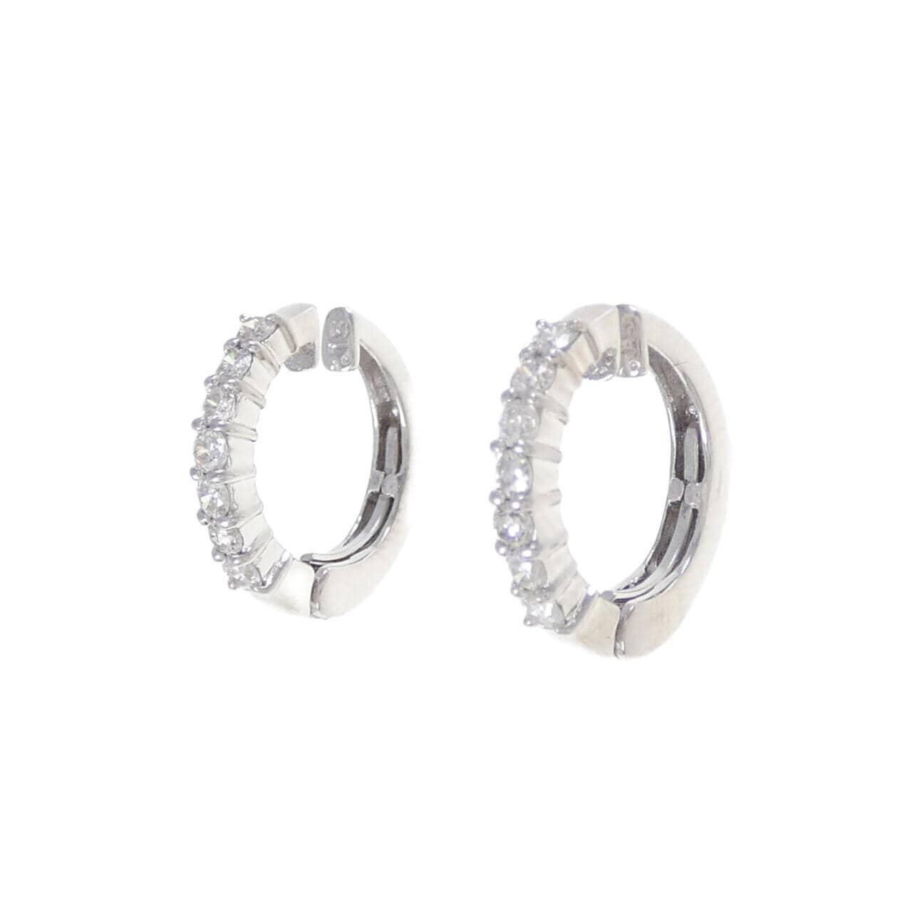 K18WG ダイヤモンド イヤリング 0.30CT