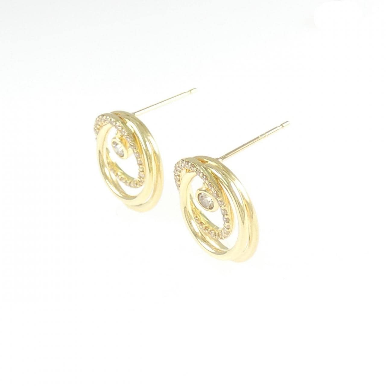 K18YG ダイヤモンド ピアス 0.32CT